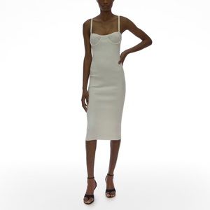 helmut lang RIB EYELET BRA DRESS